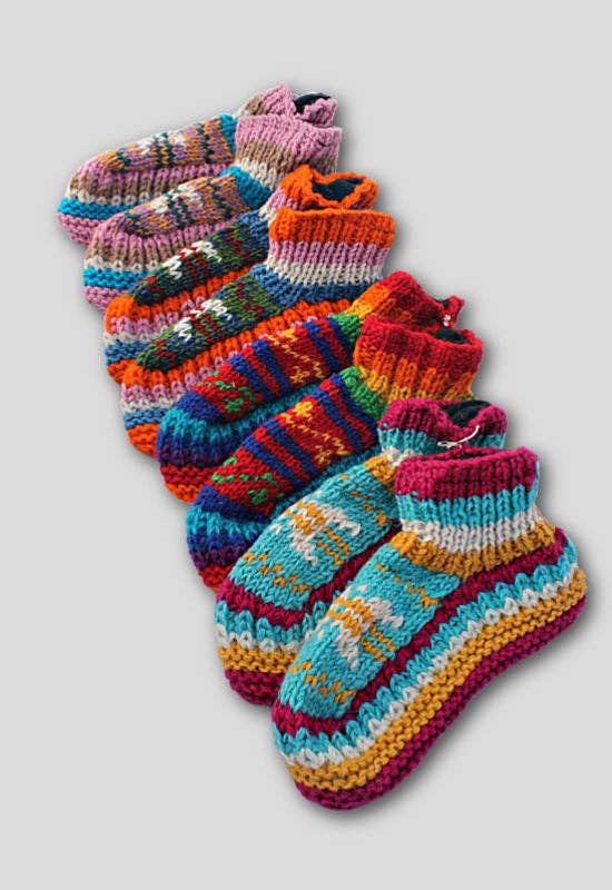 Wool Knit Slipper, Fleece Lined