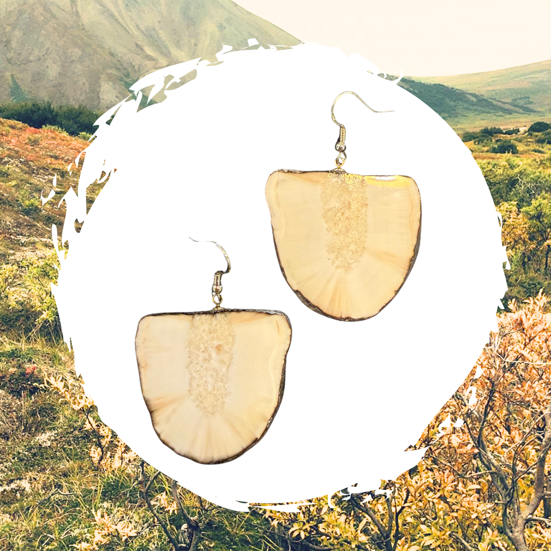 Danielle Komok Large Fossilized Earrings