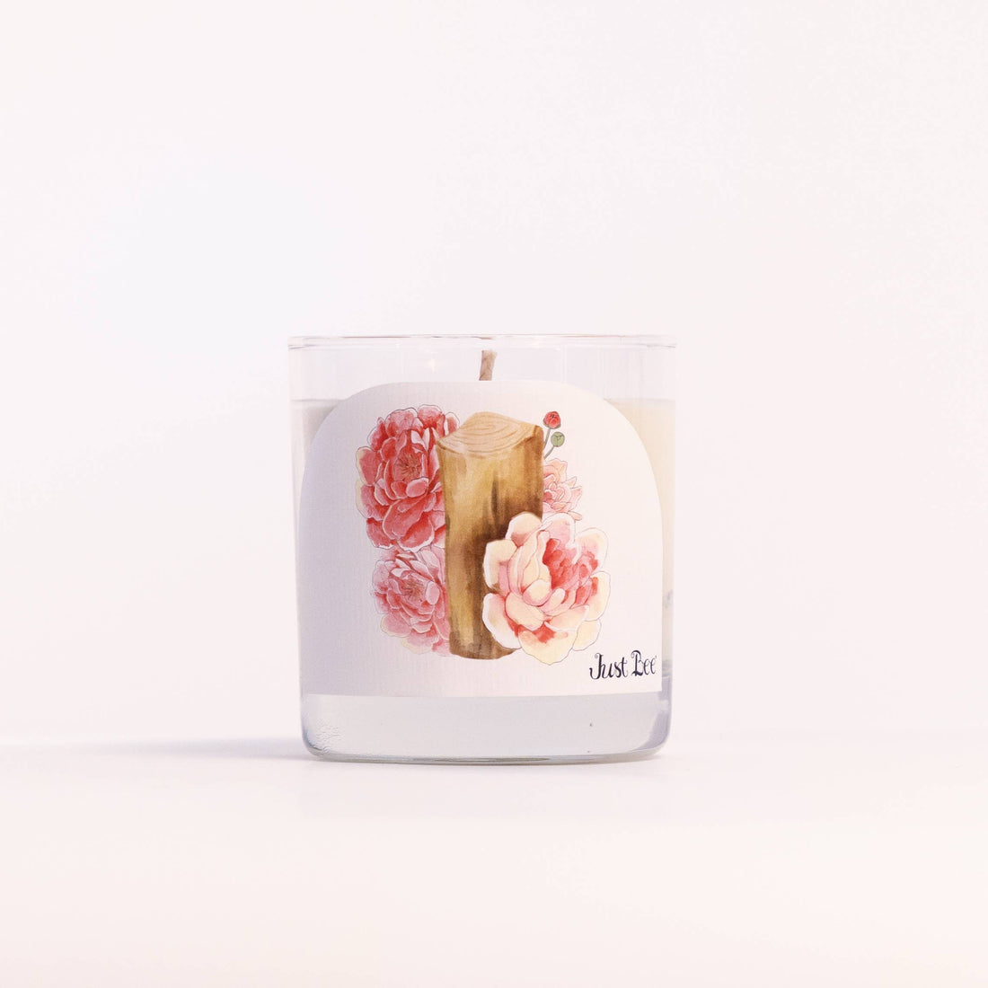 Peony & Mahogany - Medium Glass - Just Bee Candle