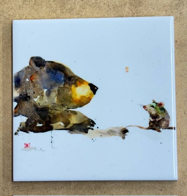 The Art of Dean Crouser Greeting Cards & Stickers - Ceramic Coaster 'AN UNEXPECTED FRIENDSHIP': Coasters (2 Per Image)
