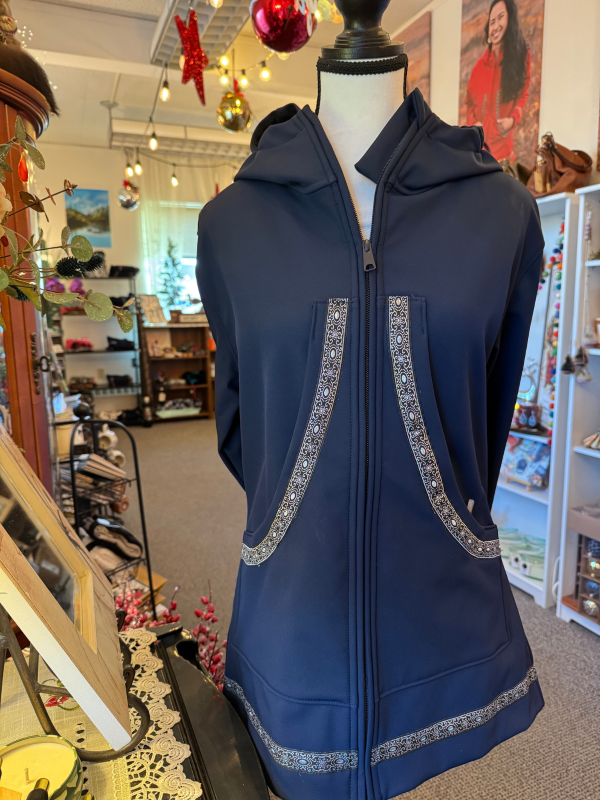 Fleece Lined Atmik - Navy/Silver