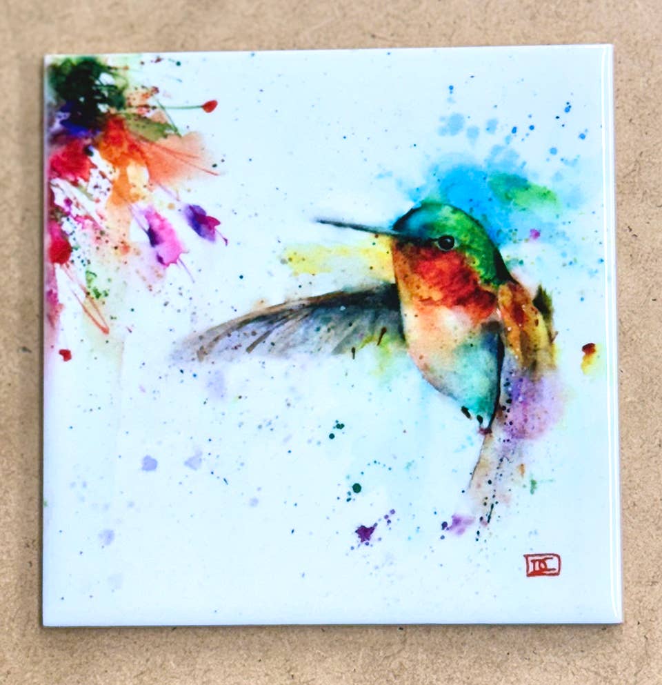 The Art of Dean Crouser Greeting Cards & Stickers - Ceramic Coaster 'JEWELL': Coasters (2 Per Image)